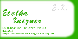 etelka knizner business card